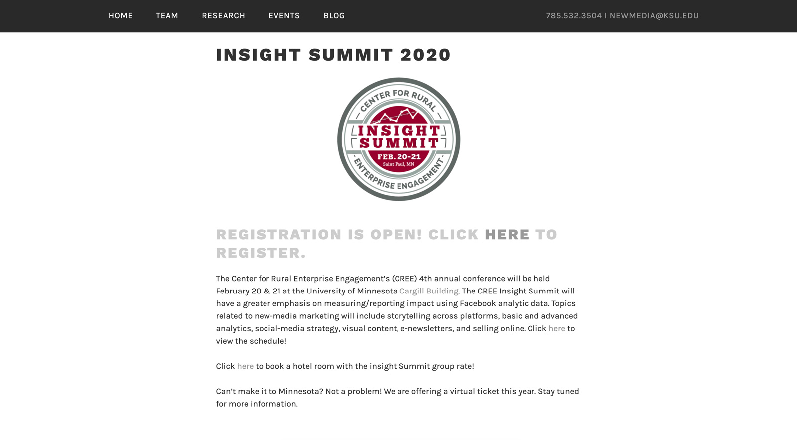 preview of the Insight Summit web page