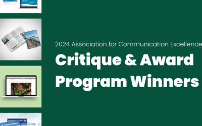 2024 Association for Communication Excellence Critique & Awards