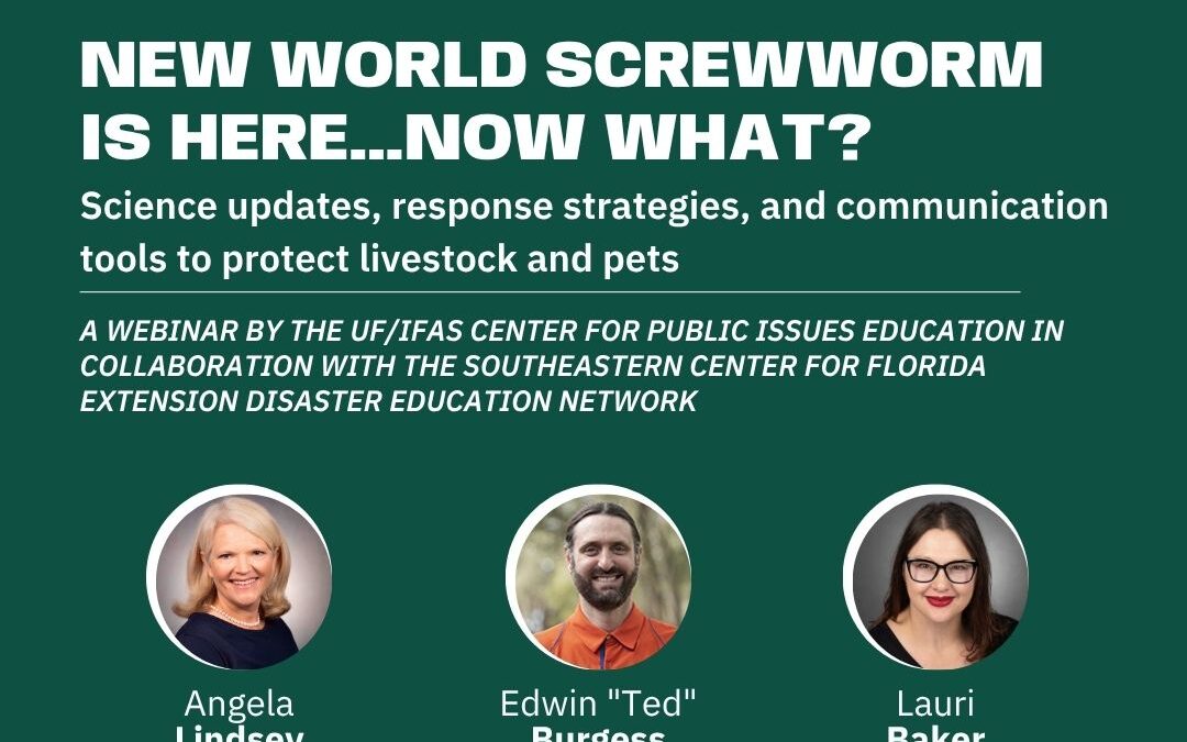 PIE Center to host a New World screwworm Webinar